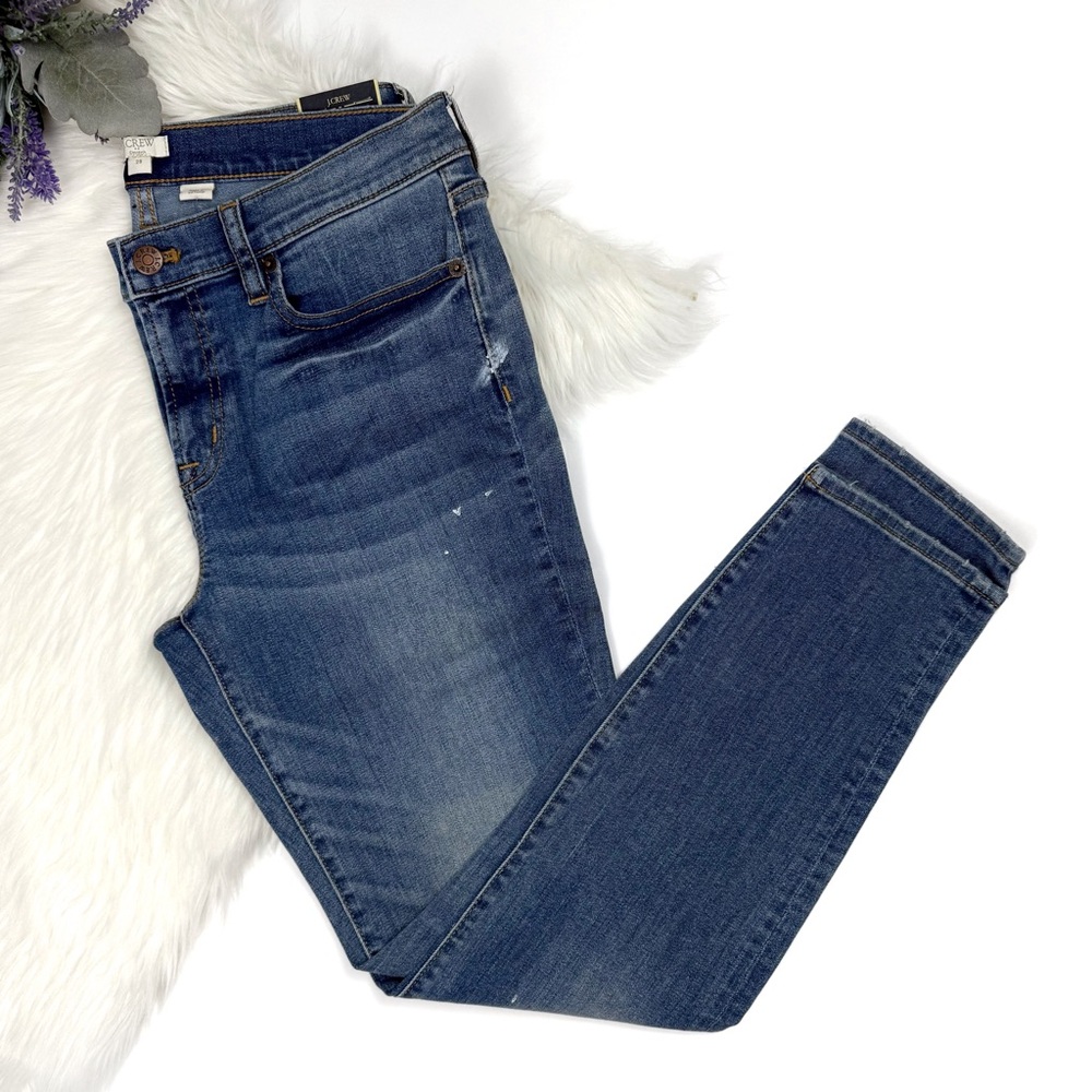 J. Crew Factory Women's Distressed Stretch Skinny Jeans Blue Size 29
